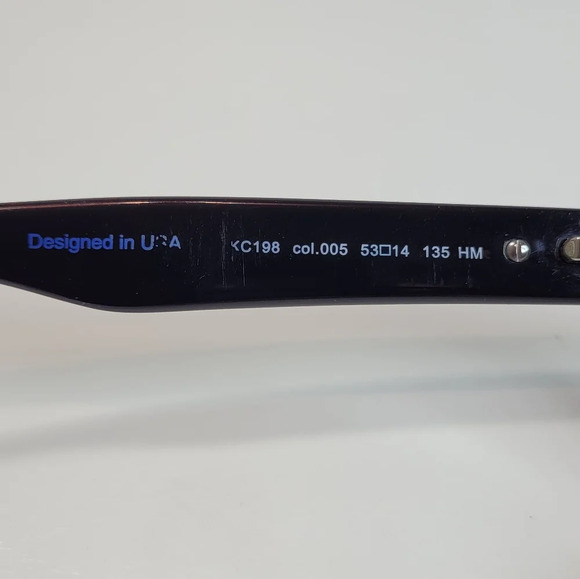 Kenneth Cole Eyeglass Frames Style 198 Black Purple Glasses 53-14-135 - Picture 9 of 9